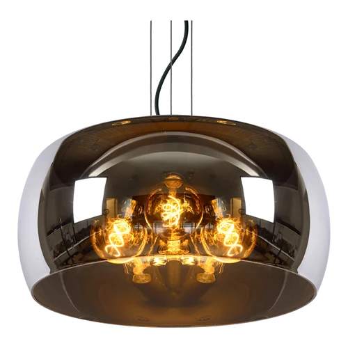 Lucide OLIVIA - Pendelleuchten - Ø 50 cm - 3xE27 - Rauchfarbe Grau - detail 1
